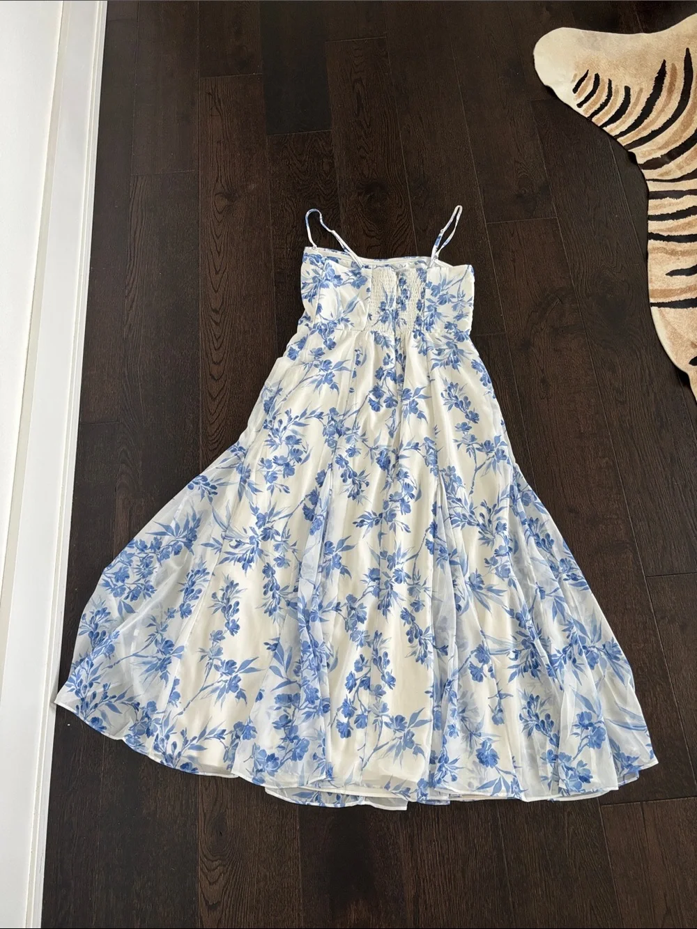 Blue Floral Slip Maxi Dress